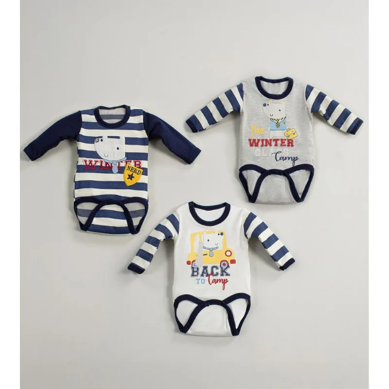 Kit Body Aula de Inverno com 3 unidades Cinza - M