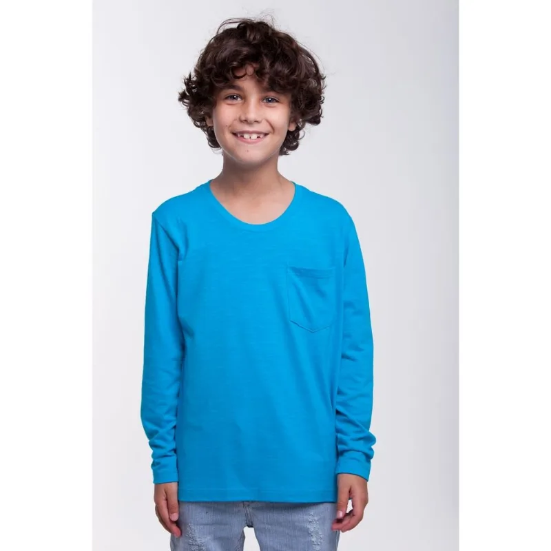 T-shirt Mini Flame Gola Careca Bolso Azul Caribe - 12