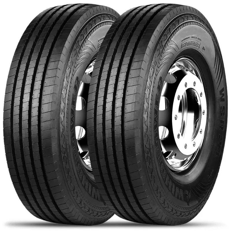 Kit 2 Pneu Aro 17.5 215/75R17.5 Windpower WSR24 135/133J