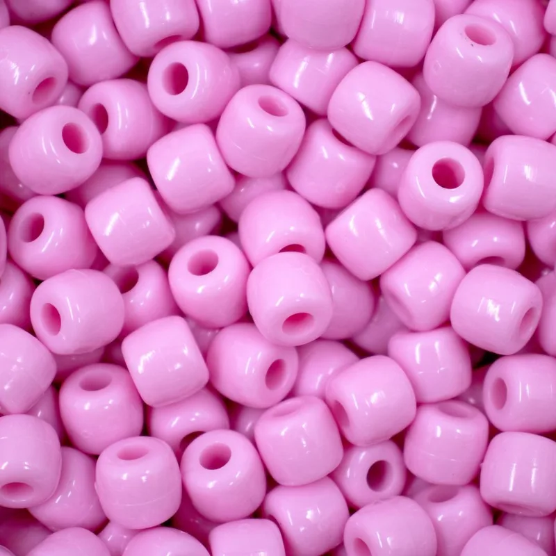 Miçanga Tererê 8X10mm Em Plástico Com 500G 402B - Rosa Bebe