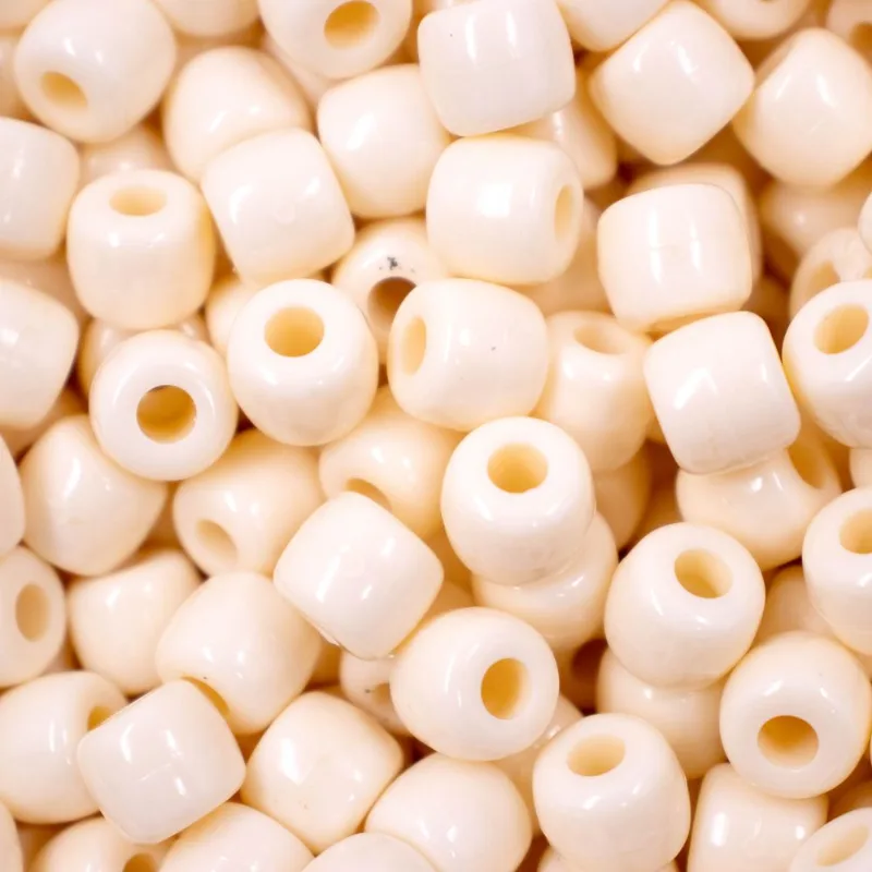 Miçanga Tererê 8X10mm Em Plástico Com 500G 415B - Off White