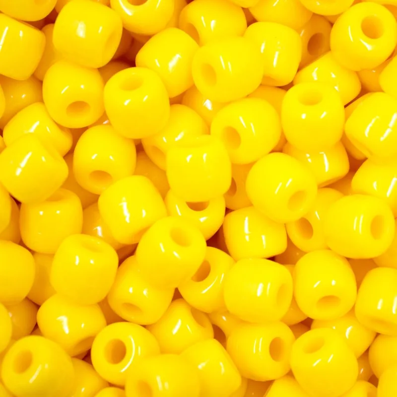 Miçanga Tererê 8X10mm Em Plástico Com 500G 418B - Amarelo