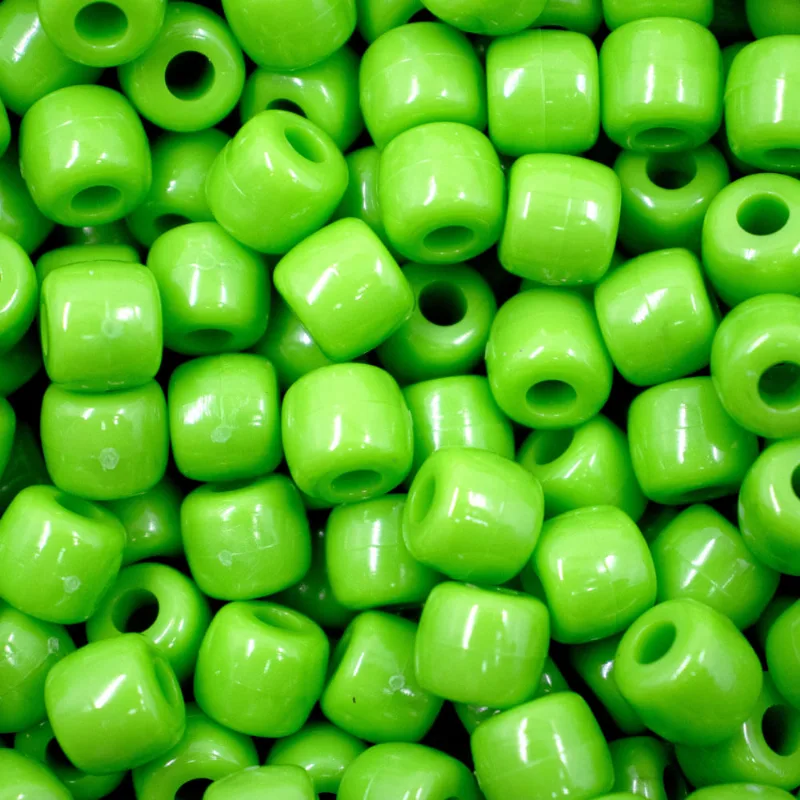 Miçanga Tererê 8X10mm Em Plástico Com 500G 423B - Verde Claro