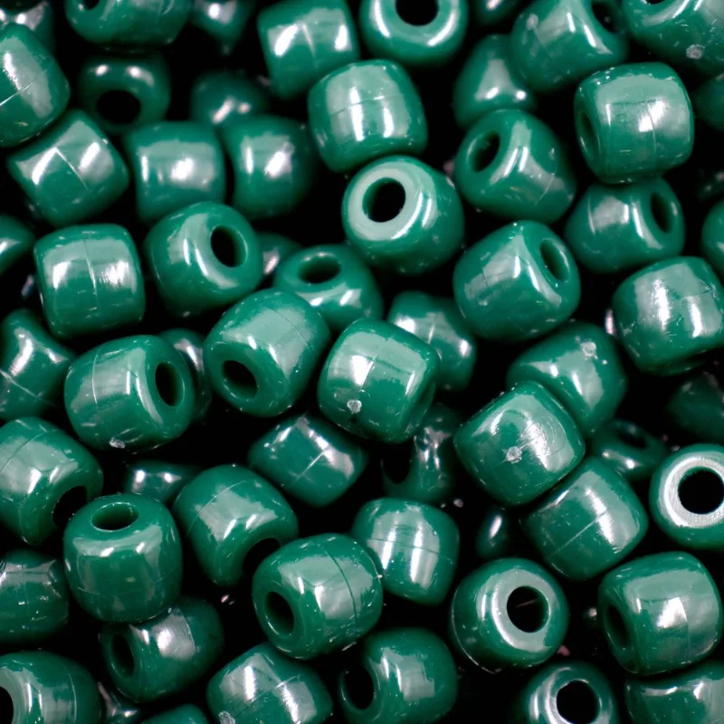 Miçanga Tererê 8X10mm Em Plástico Com 500G 427B - Verde Escuro