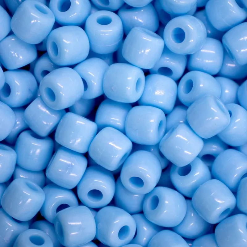 Miçanga Tererê 8X10mm Em Plástico Com 500G 429B - Azul Bebe