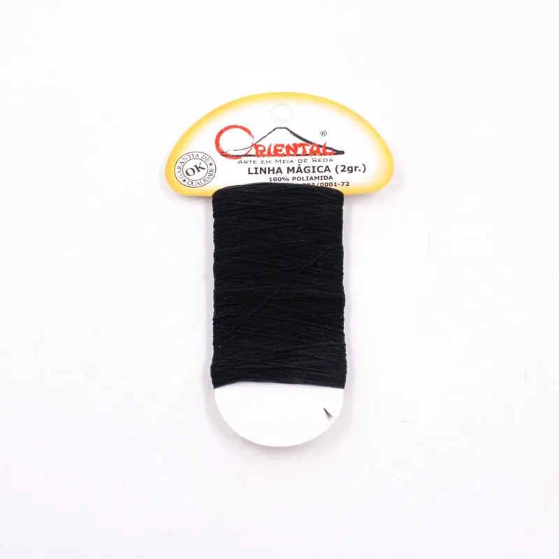 LINHA MAGICA ORIENTAL EM POLIAMIDA COM 100 METROS 018 - Preto Fosco