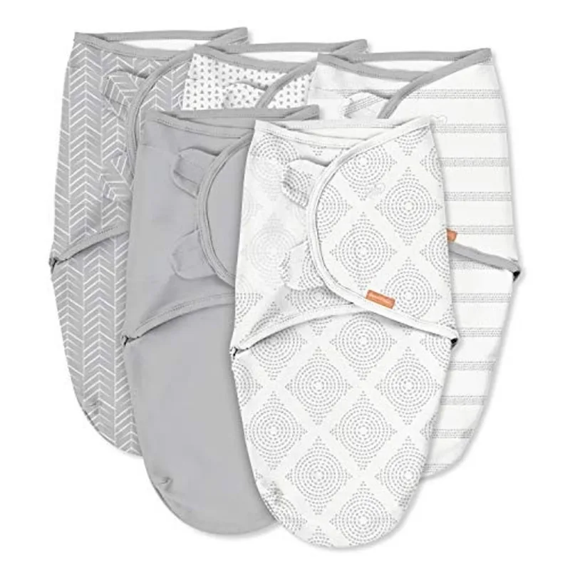 SwaddleMe Original Swaddle – Tamanho Pequeno, 0-3 Meses, 5-Pack (Cinzas para Dias )