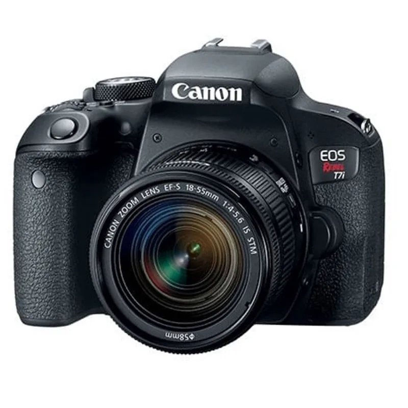Câmera Canon eos T7i com Lente ef-s 18-55mm f/3.5-5.6 is stm