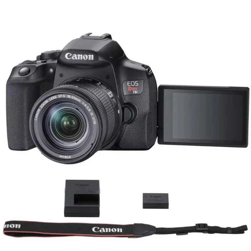 Câmera Eos Canon T8i 24.1mp 4k Wifi Com Lente 18-55mm