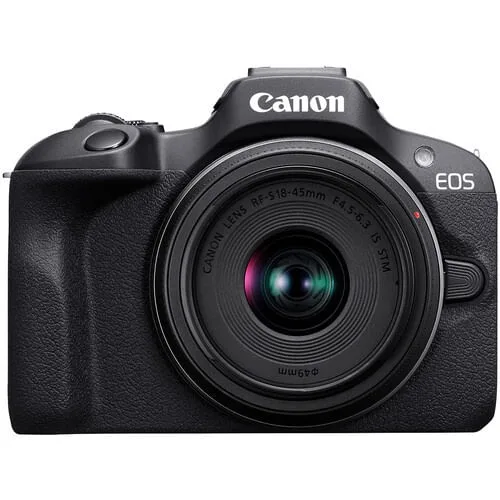 Câmera mirrorless Canon eos R100 com lente rf-s 18-45mm is stm - Canon