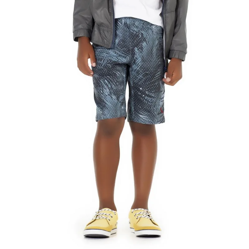 Bermuda Mini Casual Folhagens Militar - 08