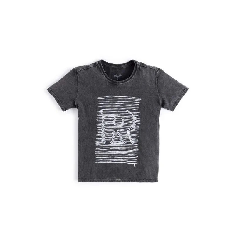 Camiseta Mini R Linhas Chumbo - 02