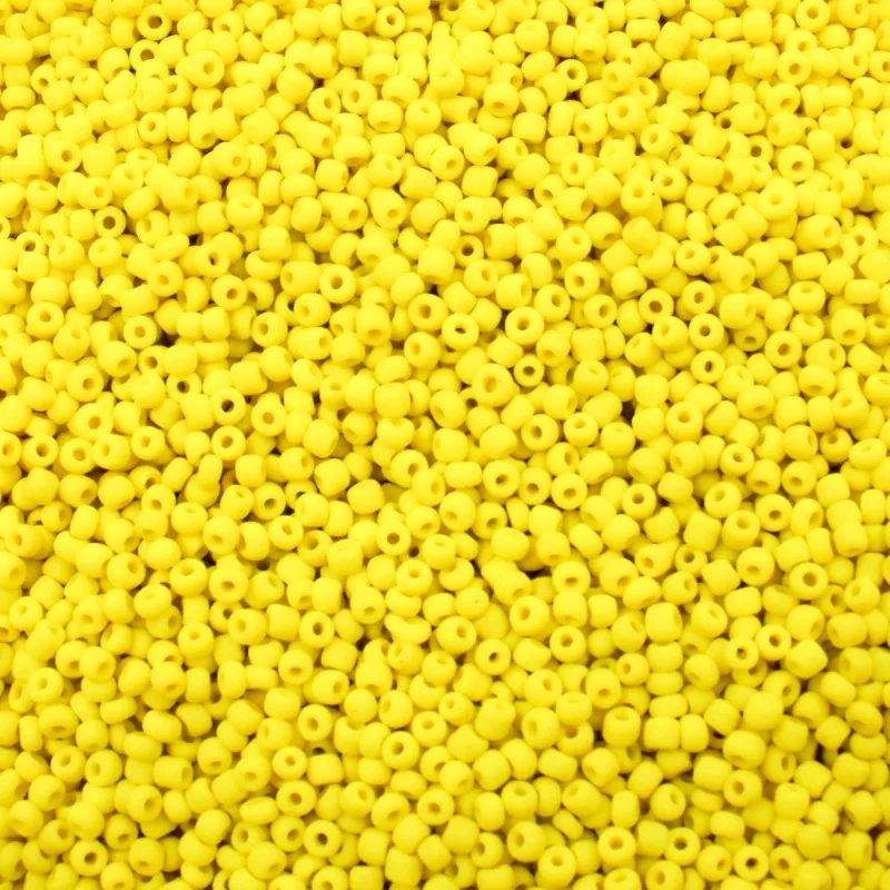 MIÇANGUINHA FOSCA 1,9MM (9/0) EM VIDRO COM 500GR 033M - Amarelo Neon 818