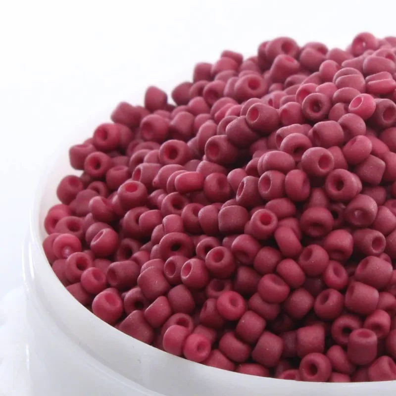 MIÇANGUINHA FOSCA 1,9MM (9/0) EM VIDRO COM 500GR 201 - Vermelho