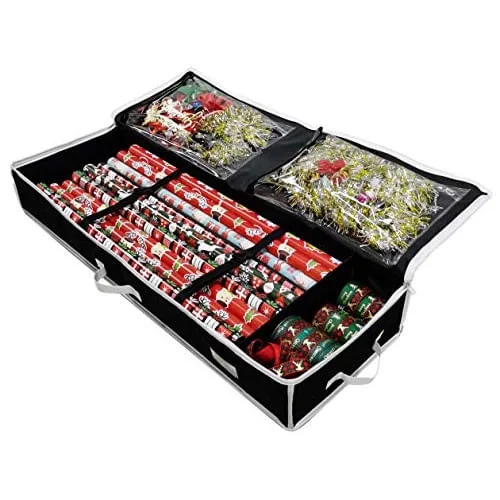Organizador de armazenamento de embrulhos de presente - Organize facilmente seu papel de embrulho, fitas, arcos e tesouras. Mantém os suprimentos em p - Não Disponível