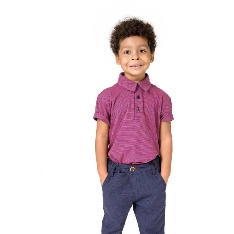Polo Mini Listras Punk Magenta - 10