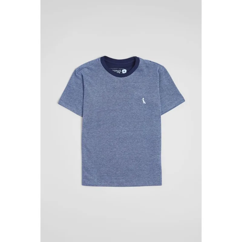 Camiseta Mini Sm Piquet Duplo Marinho - 04
