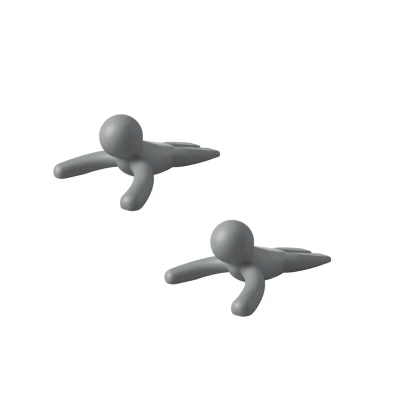Trava de Porta Umbra Buddy Cinza - 2 peças