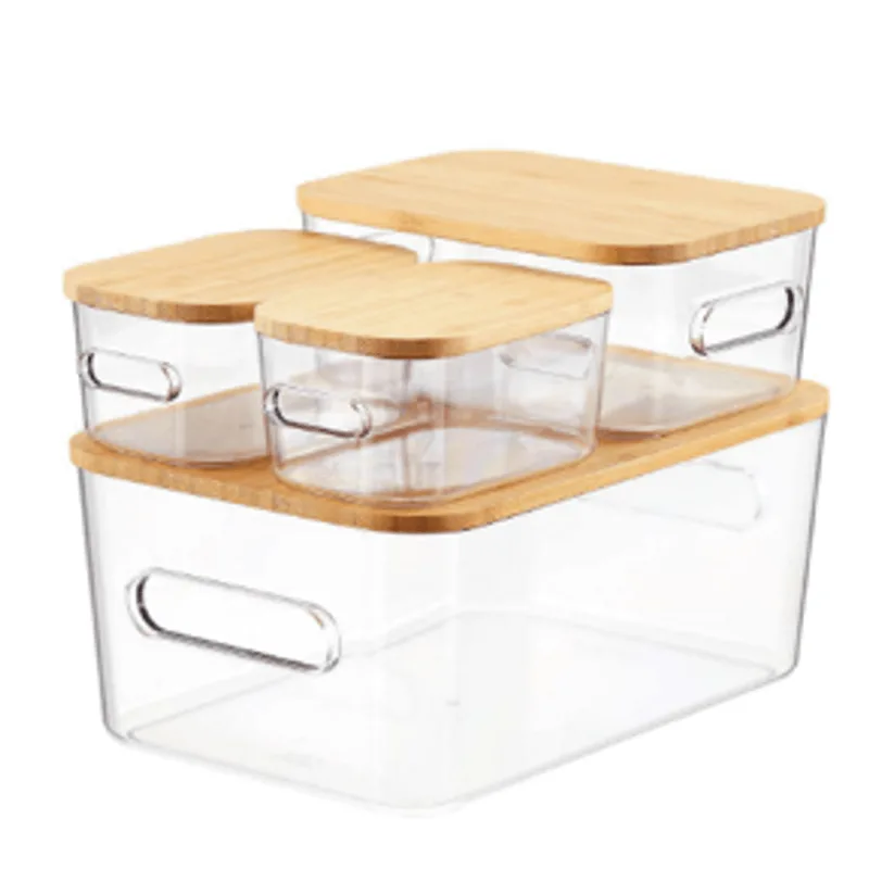 Conjunto Organizador Tampo de Bambu Uloft 4 Peças