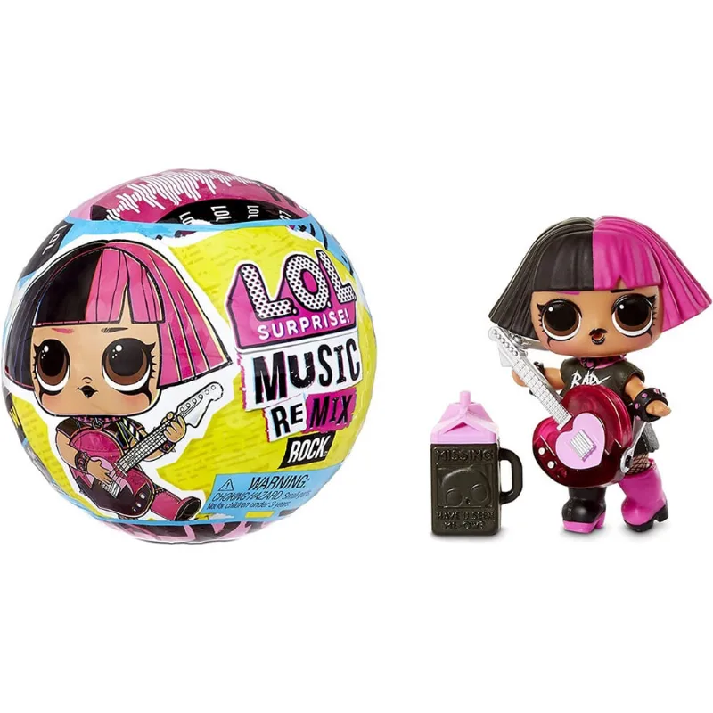 Lol Surprise Remix Rock Dolls com 7 surpresas incluindo instrumento