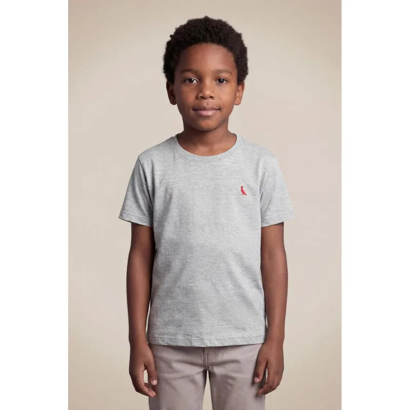 Camiseta Reserva Mini Brasa Pica-pau Bordado Cinza Mescla - 12