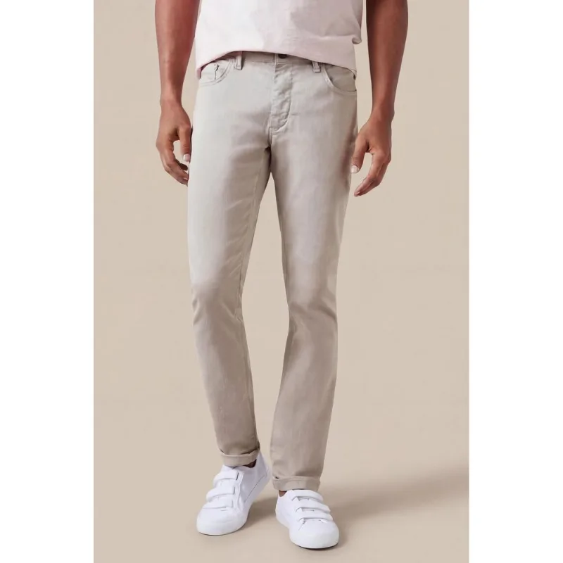 Calça Sarja 5 Pockets Elastano Skinny Color Khaki - 46