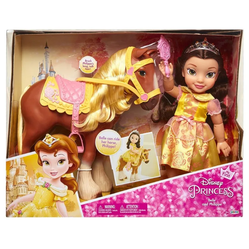 Boneca Bella e Cavalo Philippe My First Disney Princess Jakks