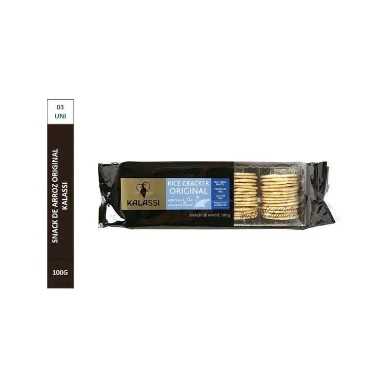 Snack de Arroz Original Kalassi Pack 3 Unidades 100g Cada