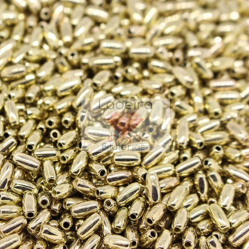 ARROZ LISO PASSANTE 3x6MM EM ABS COM 500GR 073 - Dourado