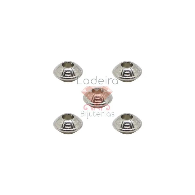 Disco Trabalhado De Abs 10X6mm 250G 074 - Niquel