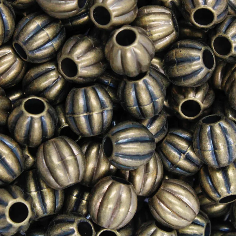 Bola Frisada Vazada Passante 10Mm Em Abs Com 250Gr 075 - Ouro Velho