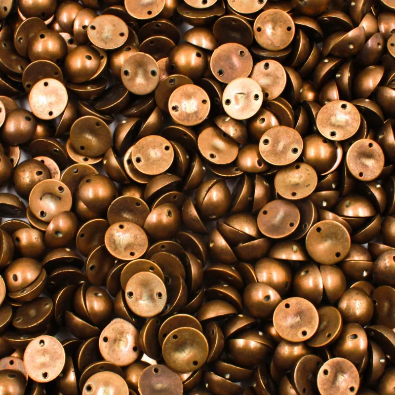 Chaton Para Costura Meia Bola 10Mm Em Abs Com 500Gr 075 - Ouro Velho