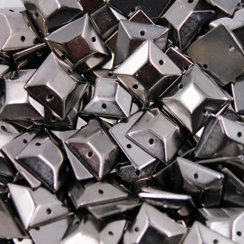 CHATON PARA COSTURA QUADRADO 12X12MM EM ABS COM 500GR Grafite