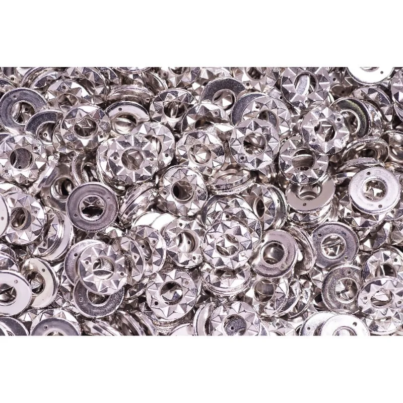 Argola Para Costura Trabalhada 14Mm Em Abs Com 500Gr 074 - Niquel