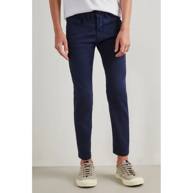 Calça Mini Sarja 5 Pockets Stretch Skinny Color Marinho - 08