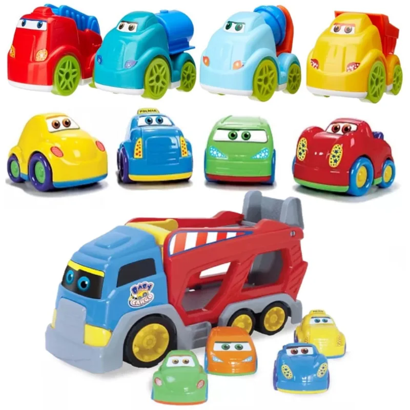 Brinquedo Infantil Baby Caminhão Cegonha E 12 Carrinhos Baby