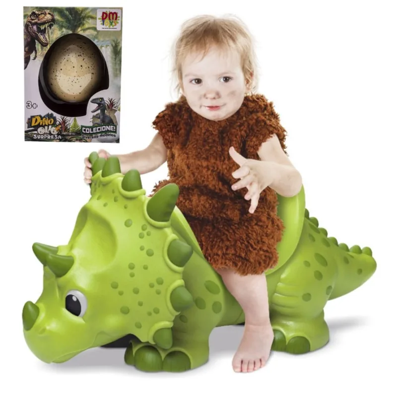 Andador Dinossauro Bebê Tricerátops Gigante + Ovo Surpresa