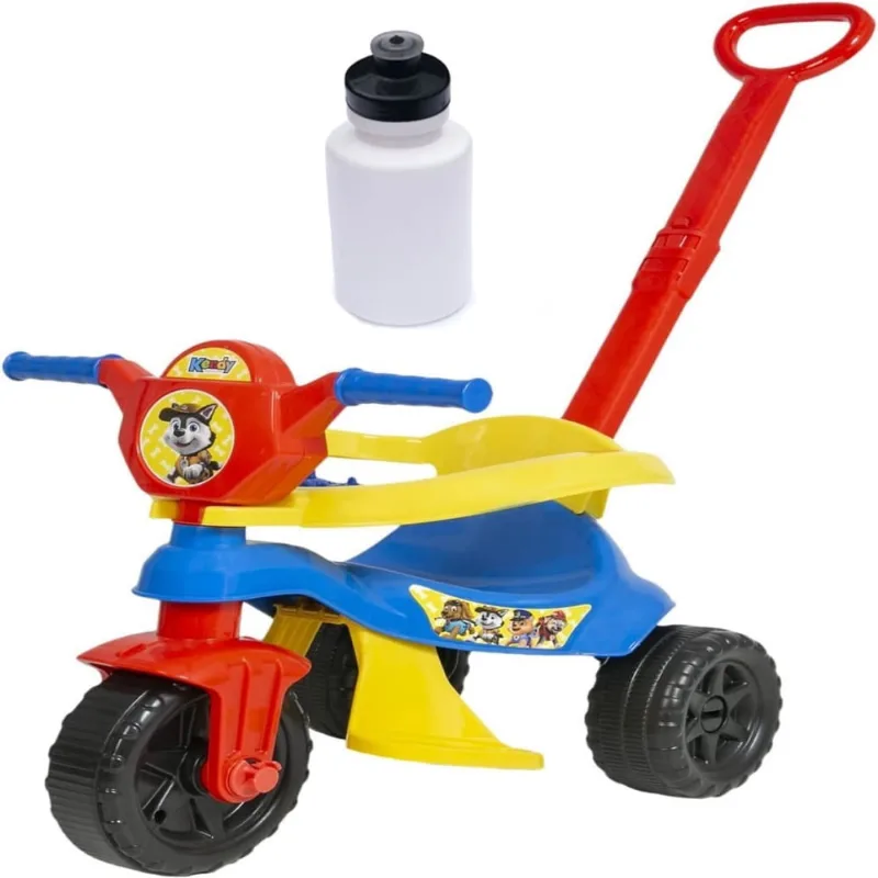 Triciclo Kemotoca Patrulha Canina Azul + Squeeze Garrafinha