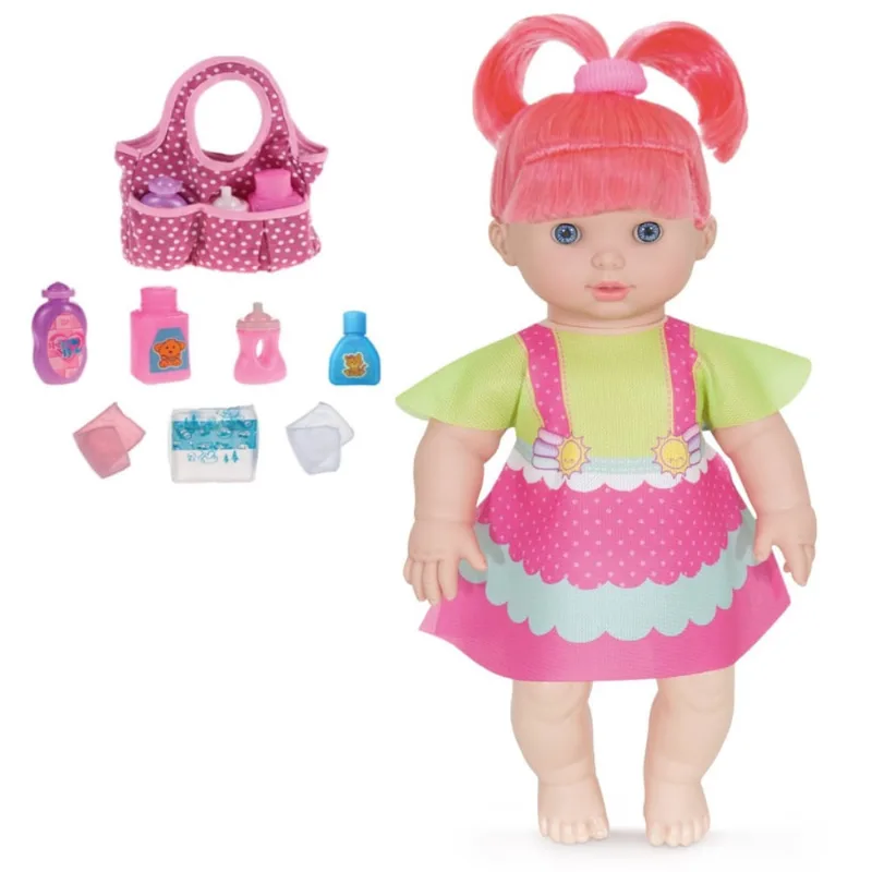 Boneca Bebê Sapekinha Shayane 34cm Milk e Bolsa Maternidade