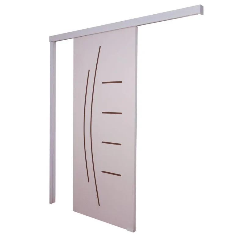 Porta De Correr Branco Prime Frisada Smille 210x110 - Vanin