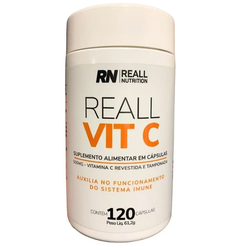 Suplemento Vitamina C Com Magnesio 120 Caps Reall Nutrition Sabor Original