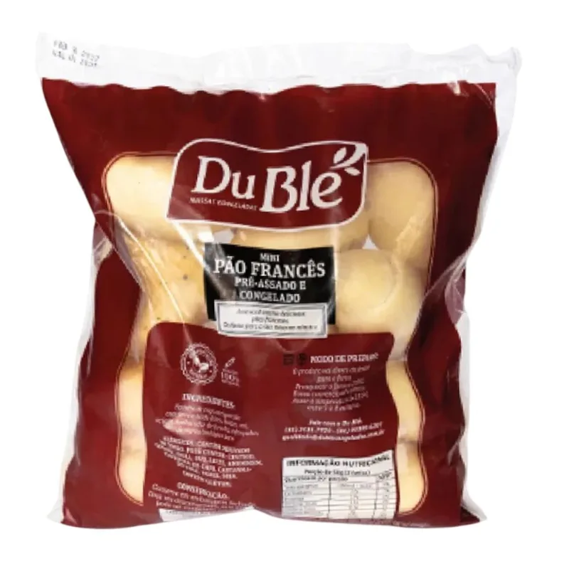Mini Pão Frances Congelado Du Blé 250g