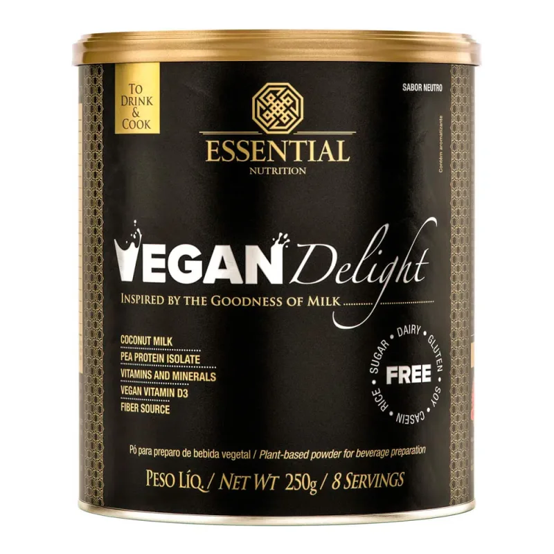 Suplemento Vegetal em Pó Vegan Delight Essential Nutrition 250g - Essential Nutrition