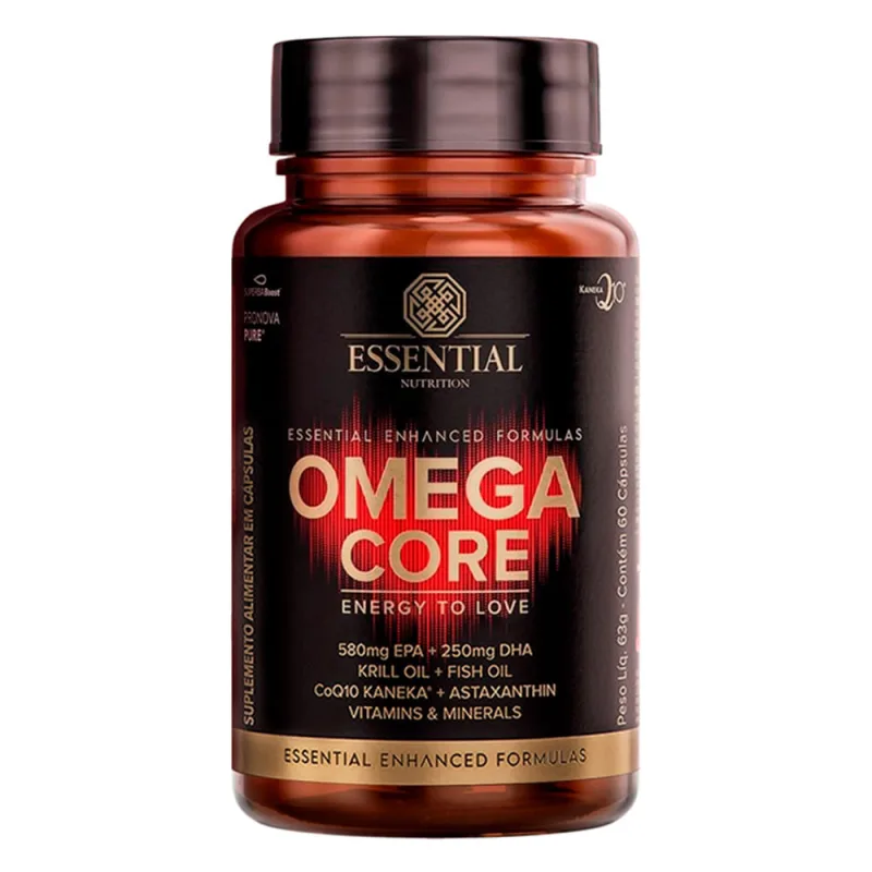 Suplemento Ômega Core Essential Nutrition com 60 Cápsulas - Essential Nutrition