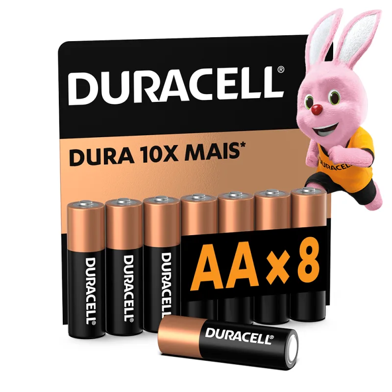 PILHA DURACELL C/8 AA SM - DURACELL