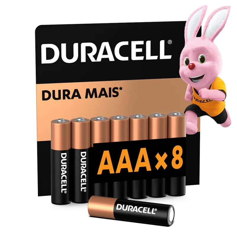 Pilha Duracell Alcalina Aaa 8 Unidades - Duracell