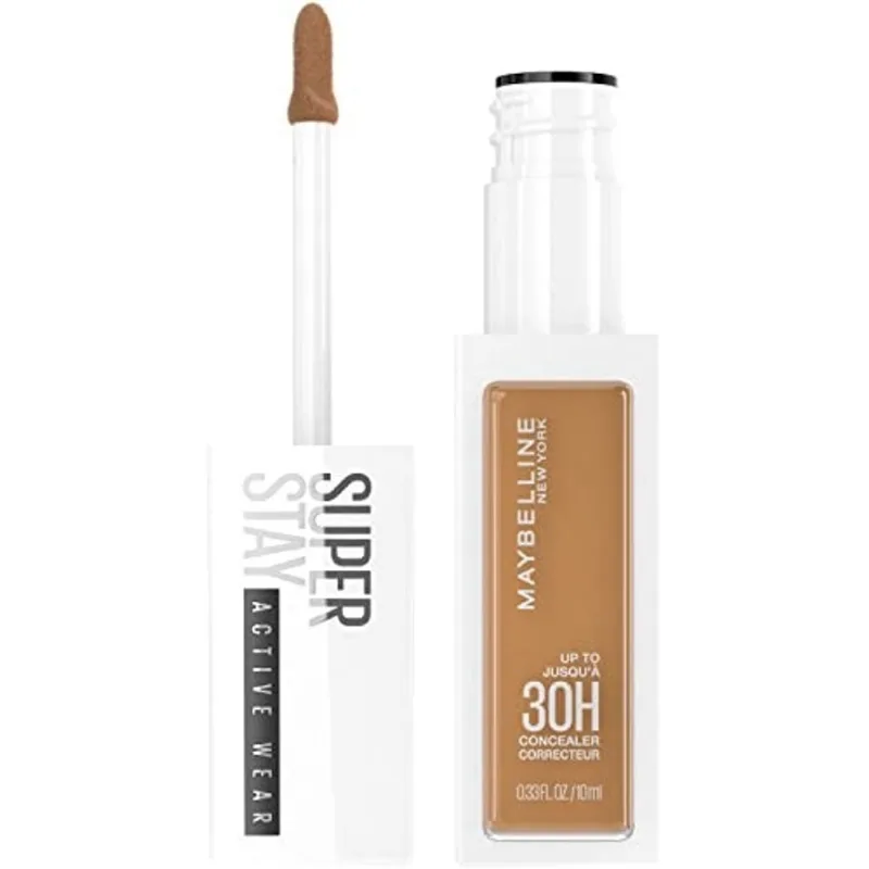 Maybelline New York Super Stay Liquid Concealer Makeup, Full Coverage Concealer, Até 30 Horas Wear, Transfer Resistant, Natural Matte Finish, Oil-Free, Disponível em 16 Tons, 50, 0.33 Fl Oz