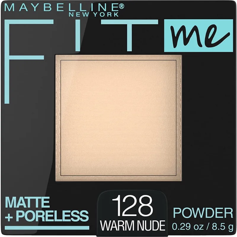 Maybelline New York Fit Me Matte + Poreless Pressed Face Powder Makeup, Warm Nude, 0.28 Onça, Pack of 1