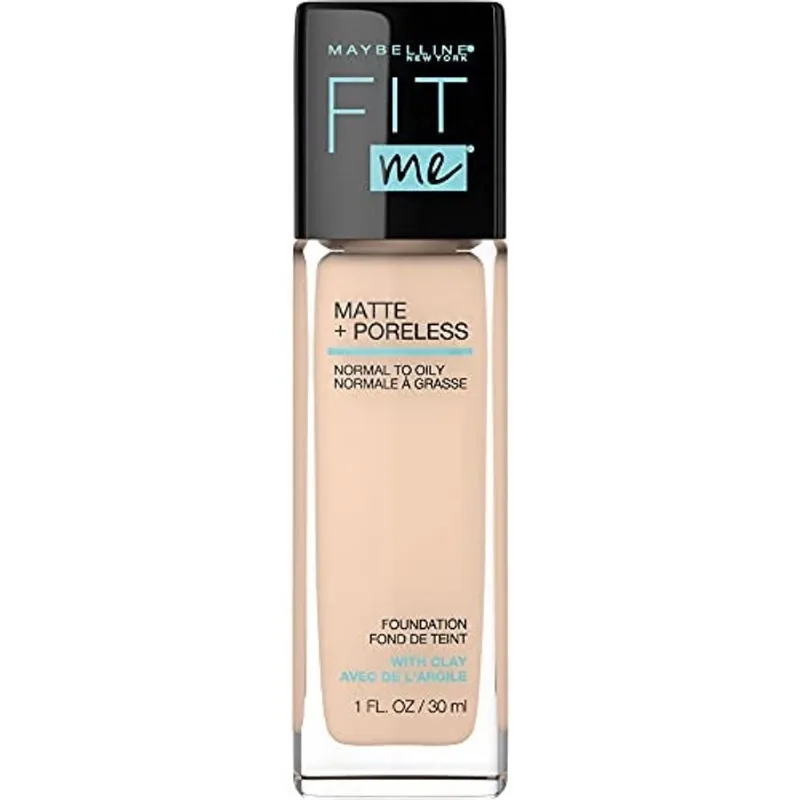 Base Líquida Maybelline Fit Me Matte + Poreless, Cor Ivory, 1 fl oz