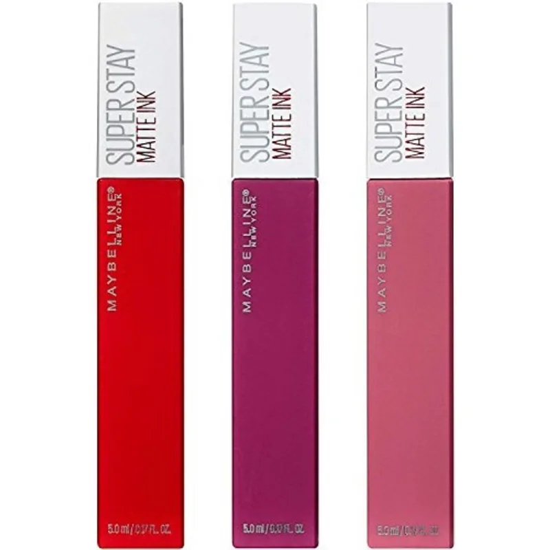 Maybelline Superstay Matte Ink Liquid Lipstick 3 Peça Gift Set